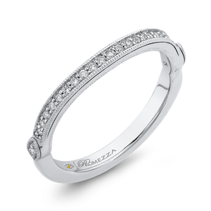 Round Diamond Wedding Band In 14K White Gold