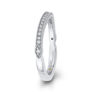 Round Diamond Wedding Band In 14K White Gold