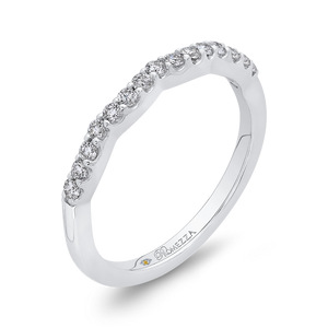 14K White Gold Round Diamond Wedding Band