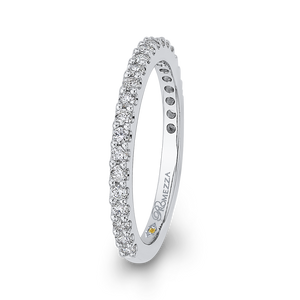 14K White Gold Round Diamond Wedding Band