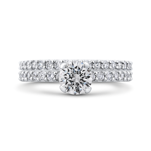 Round Diamond Engagement Ring In 14K White Gold