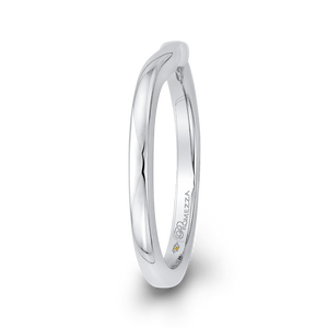 14K White Gold Plain Wedding Band