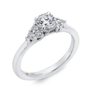 14K White Gold Round Diamond Classic Engagement Ring