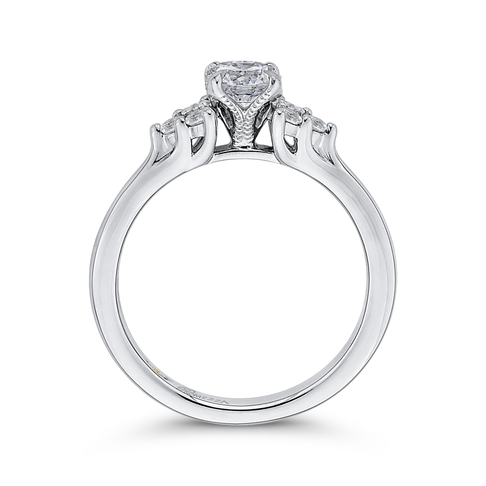 14K White Gold Round Diamond Classic Engagement Ring