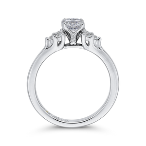 14K White Gold Round Diamond Classic Engagement Ring