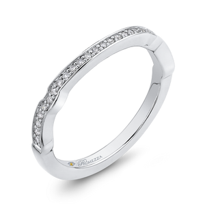 Round Diamond Half Eternity Wedding Band In 14K White Gold