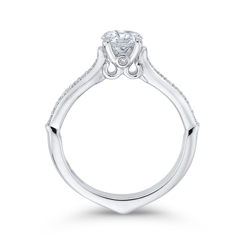 14K White Gold Round Ct Diamond Engagement Ring