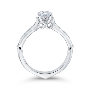 14K White Gold Round Ct Diamond Engagement Ring