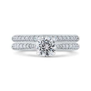 14K White Gold Round Ct Diamond Engagement Ring