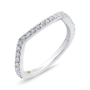 Round Diamond Wedding Band In 14K White Gold