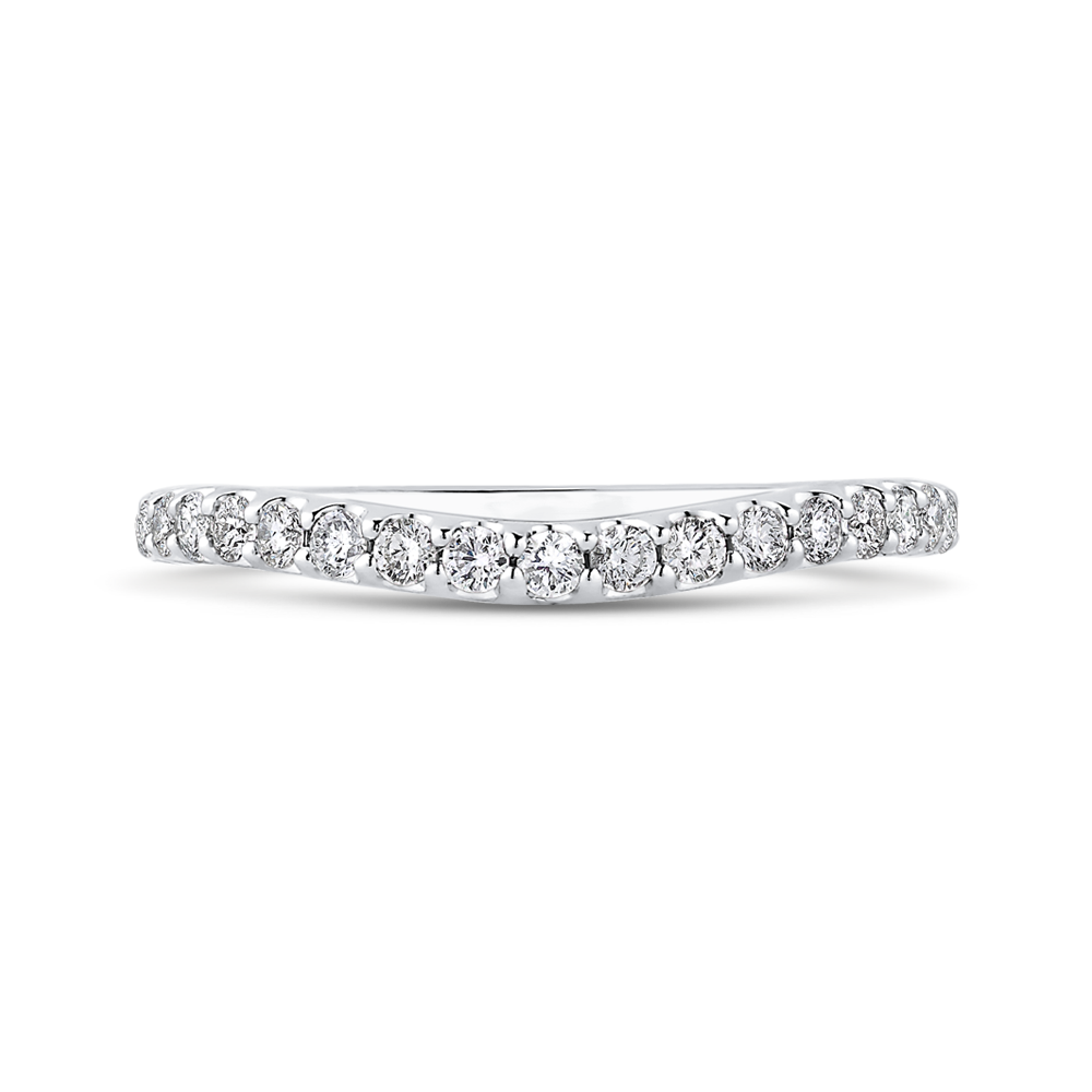 PR0211BH-44W-.50 Bridal Jewelry Carizza White Gold Round Diamond Wedding Bands