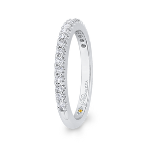 14K White Gold Round Diamond Half Eternity Wedding Band