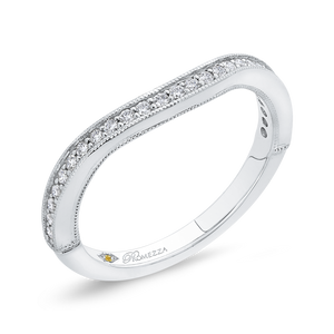 Round Diamond Half Eternity Wedding Band In 14K White Gold