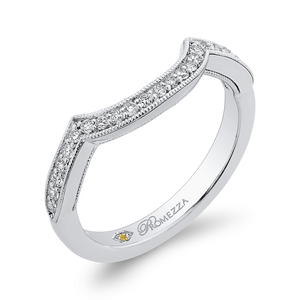 Round Diamond Half Eternity Wedding Band In 14K White Gold