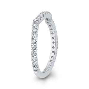 14K White Gold Round Diamond Wedding Band