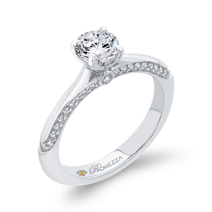 14K White Gold Round Diamond Engagement Ring