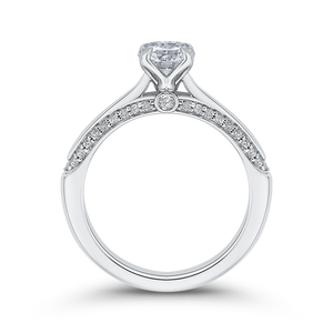 14K White Gold Round Diamond Engagement Ring