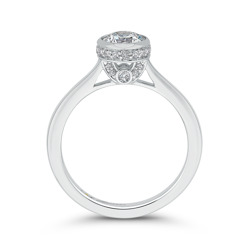 14K White Gold Round Diamond Classic Engagement Ring