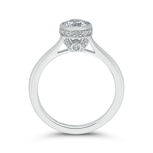 14K White Gold Round Diamond Classic Engagement Ring