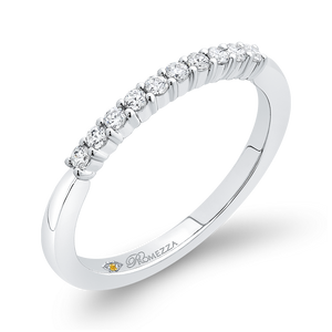 14K White Gold Round Diamond Wedding Band