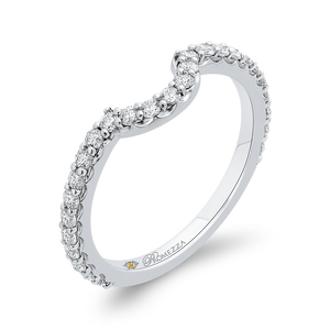 14K White Gold Round Diamond Wedding Band
