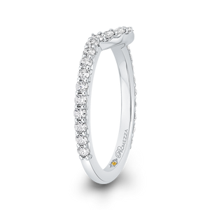 14K White Gold Round Diamond Wedding Band