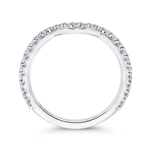 14K White Gold Round Diamond Wedding Band