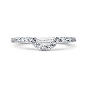 PRA0251BQ-44W-.75 Bridal Jewelry Carizza White Gold Round Diamond Wedding Bands