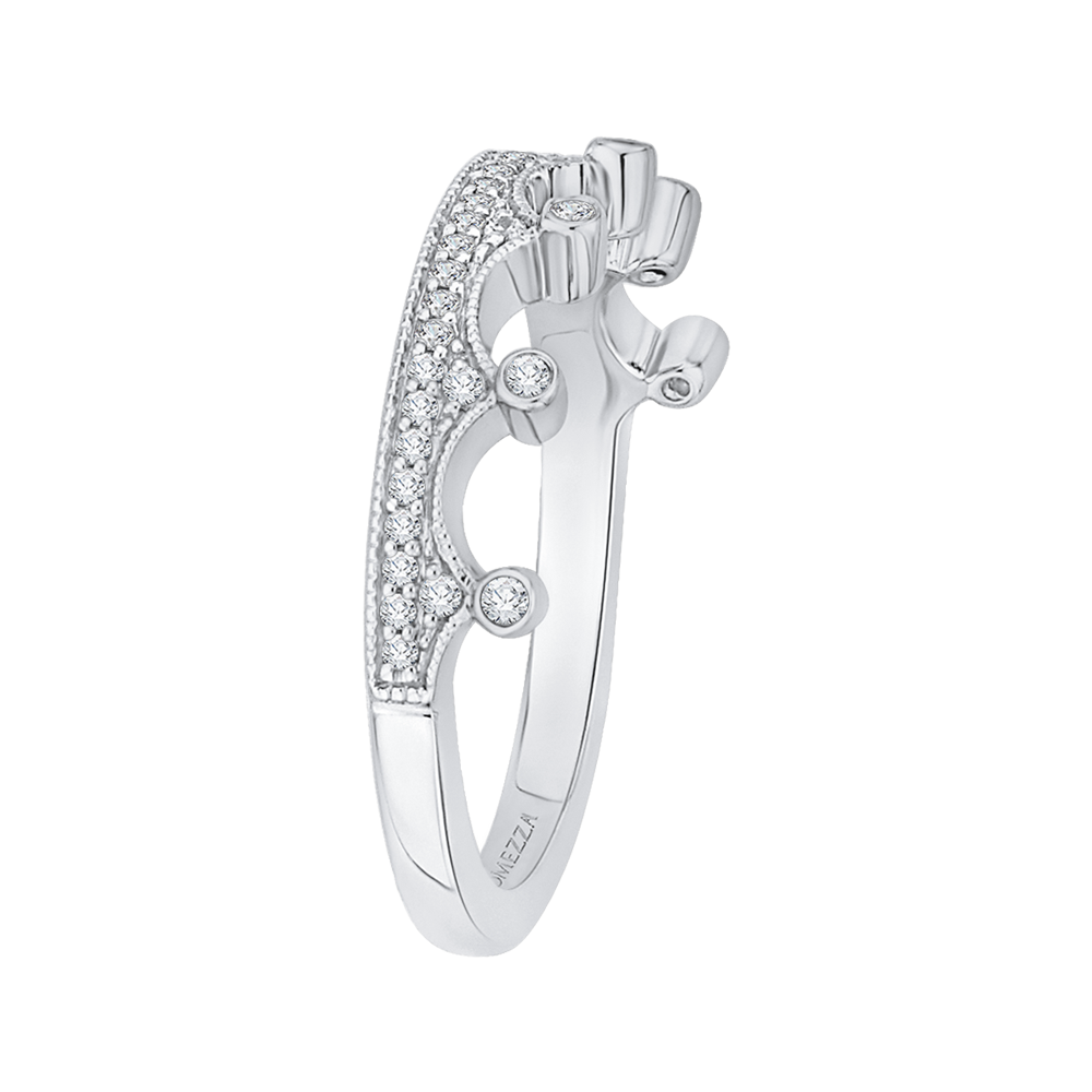 14K White Gold Round Diamond Wedding Band