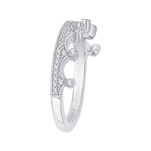 14K White Gold Round Diamond Wedding Band