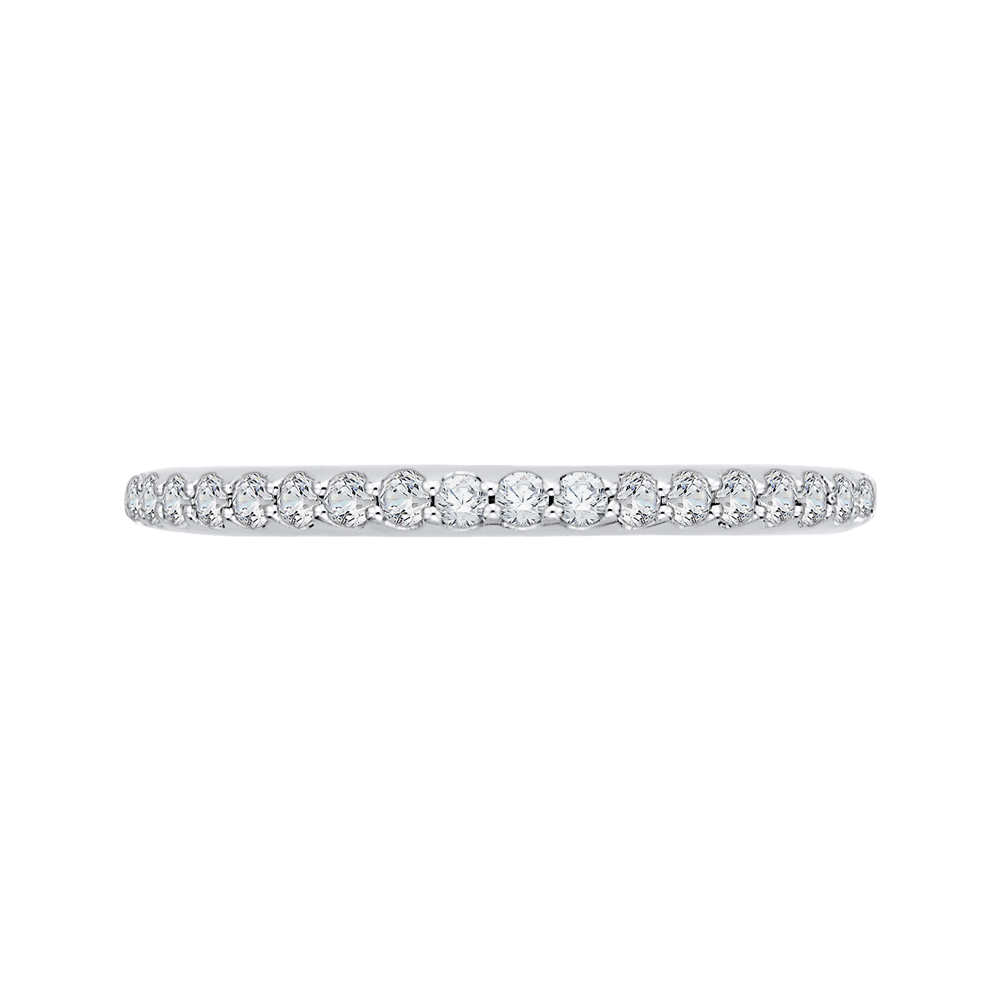 PRH0159BH-44W-.50 Bridal Jewelry Carizza White Gold Round Diamond Wedding Bands