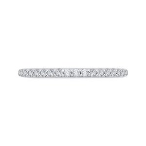 PRH0159BH-44W-.50 Bridal Jewelry Carizza White Gold Round Diamond Wedding Bands