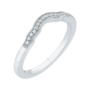 Round Diamond Wedding Band In 14K White Gold