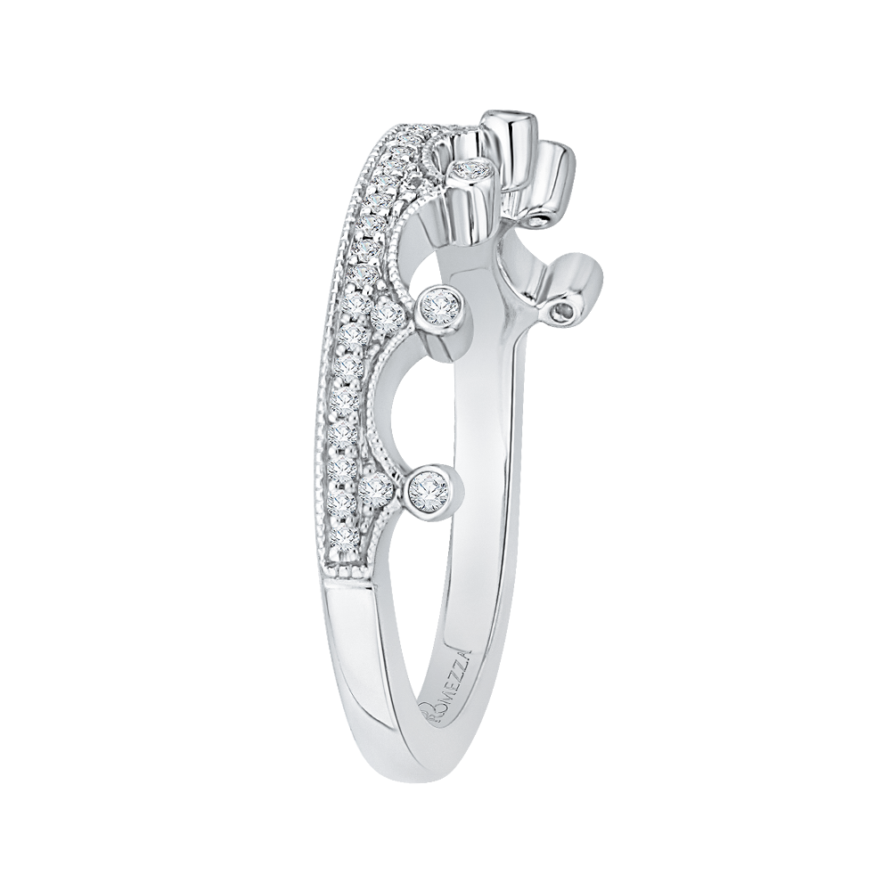 14K White Gold Round Diamond Wedding Band