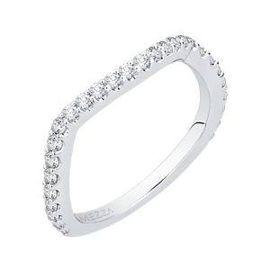 14K White Gold Round Diamond Wedding Band