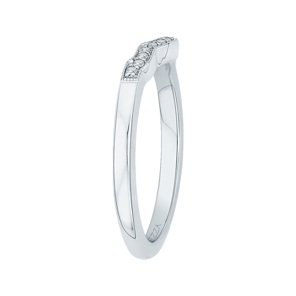 14K White Gold Round Diamond Wedding Band