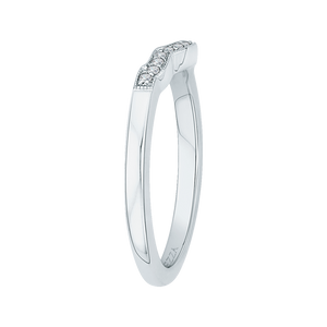 14K White Gold Round Diamond Wedding Band