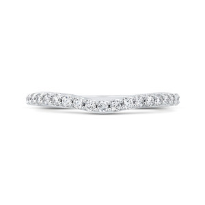 PRU0188BH-44W-.75 Bridal Jewelry Carizza White Gold Round Diamond Wedding Bands