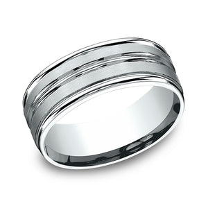 comfort-fit design wedding band