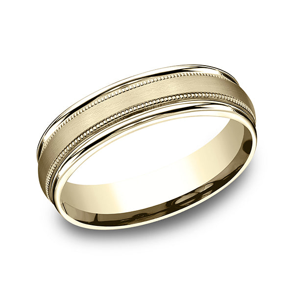 comfort-fit design wedding band