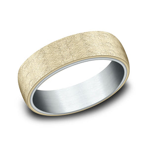 comfort-fit design wedding band