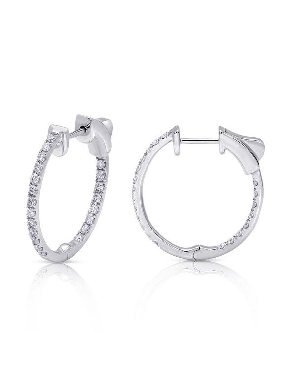 diamond hoop earrings