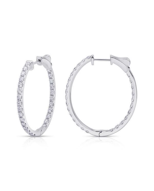 diamond hoop earrings