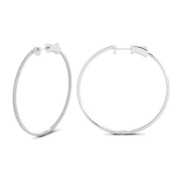 diamond hoop earrings