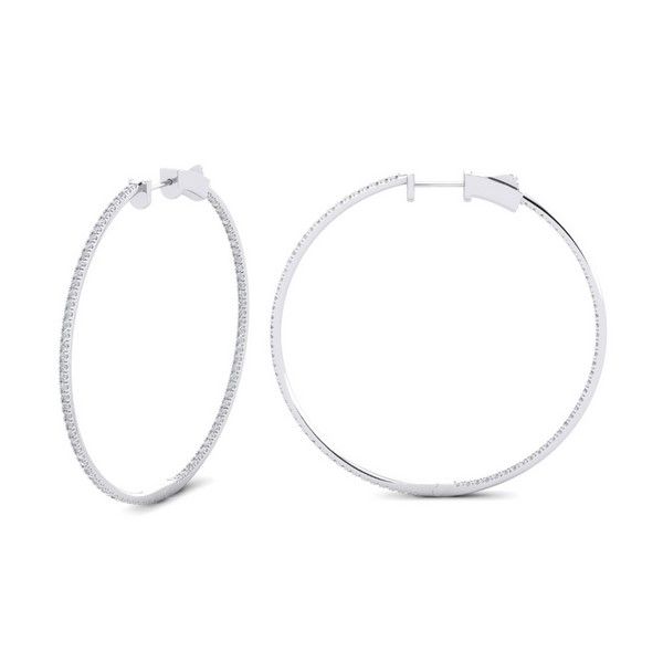 diamond hoop earrings